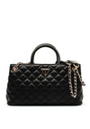 Guess Giully Quilted Satchel Bag, Black