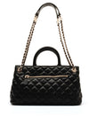 Guess Giully Quilted Satchel Bag, Black