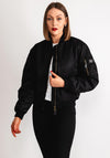 Guess Womens Padded Bomber Jacket, Black