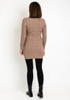 Guess Womens Cable Knit Jumper Dress, Tan