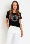 Guess Logo Tiger Design T-Shirt, Black