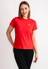 Guess Womens Mini Triangle T-Shirt, Red