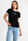 Guess Jeans Womens Classic Signature T-Shirt, Black