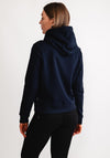 Guess Womens Mini Patch Logo Hoodie, Navy