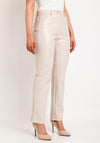 Guess Faux Leather Straight Leg Trouser, Pale Nude