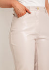 Guess Faux Leather Straight Leg Trouser, Pale Nude