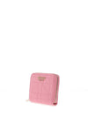 Guess Assia Quilted Zip Round Small Wallet, Pink