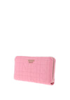 Guess Assia Quilted Zip Round Large Wallet, Pink