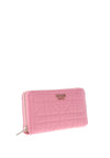 Guess Assia Quilted Zip Round Large Wallet, Pink