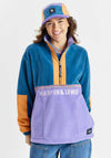 Harper & Lewis Arlie Unisex ¼ Zip Fleece, Teal and Purple