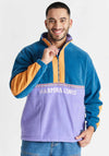 Harper & Lewis Arlie Unisex ¼ Zip Fleece, Teal and Purple