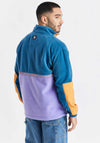 Harper & Lewis Arlie Unisex ¼ Zip Fleece, Teal and Purple