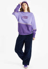 Harper & Lewis Taran Unisex Colour Block Sweatshirt, Purple