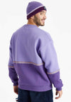 Harper & Lewis Taran Unisex Colour Block Sweatshirt, Purple