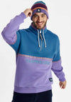 Harper & Sloan Unisex Kit Quarter Zip Sweatshirt, Petrol & Lavender