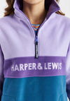 Harper & Lewis Unisex Mellow Quarter Zip Fleece, Purple