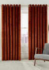 Helena Springfield Ready Made Escala Lined Eyelet Curtains, Copper