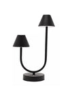 Widdop Hestia USB Touch Double Shade Lamp, Black