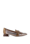 Hispanitas Metallic Two-Tone Loafers, Gold and Grey