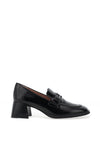 Hispanitas Heeled Patent Loafers, Black