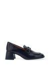 Hispanitas Heeled Patent Loafers, Navy