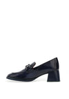 Hispanitas Heeled Patent Loafers, Navy