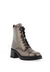 Hispanitas Everest Metallic Heeled Military Boot, Gold