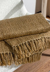 Riva Paoletti Hoem Morni Tassel Fringe Throw, Olive