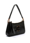 Hispanitas Patent Crossbody Hobo Bag, Black