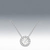 9 Carat Gold White Gold Sliding Pendant Necklace, Silver