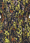 Ichi Belted Waist Floral Midi Shirt Dress, Total Eclipse
