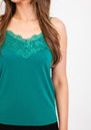 ICHI Lace Cami-Top, Green