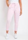 Ichi Kate Cropped Jogger Trousers, Baby Pink