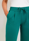 ICHI Kate Cropped Jogger Trouser, Cadmium Green