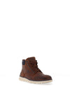 Jack & Jones Boys Tubar Leather Lace Up Boot, Brandy Brown