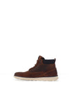 Jack & Jones Boys Tubar Leather Lace Up Boot, Brandy Brown