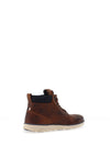 Jack & Jones Boys Tubar Leather Lace Up Boot, Brandy Brown