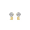 Absolute Gold Double Circle Diamante Earrings, JE237GL