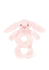 Jellycat Bashful Bunny Ring Rattle, Pink