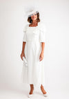 John Charles Bow Shoulder Overskirt Dress, Ivory