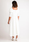 John Charles Bow Shoulder Overskirt Dress, Ivory