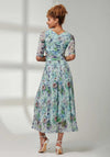 Jolie Moi Bella Floral Mesh Maxi Dress, Green Floral