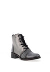 Jose Saenz Metallic Lace Up Ankle Boots, Metallic Grey