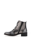 Jose Saenz Metallic Lace Up Ankle Boots, Metallic Grey