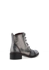 Jose Saenz Metallic Lace Up Ankle Boots, Metallic Grey