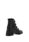 Jose Saenz Velvet Frill Trim Heeled Ankle Boots, Black