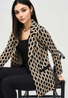 Joseph Ribkoff Printed Knit Jersey Blazer, Black & Gold