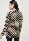 Joseph Ribkoff Printed Knit Jersey Blazer, Black & Gold