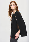 Joseph Ribkoff Waffle Button Cape, Black