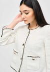 Joseph Ribkoff Marled Everyday Jacket, Winter White & Black